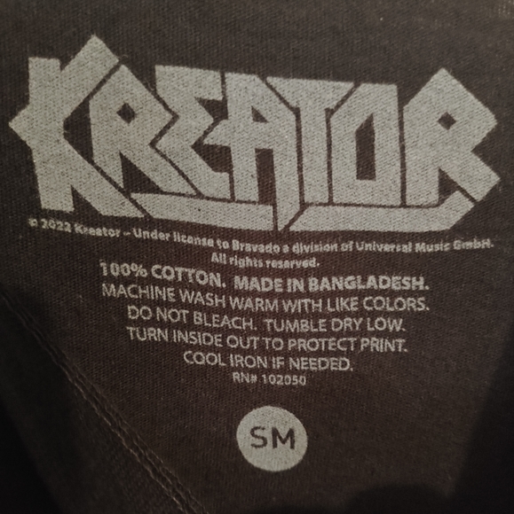 KREATOR Hate Über Alles metal band shirt graphic tee album tour shirt Small 🔥🔥 - Picture 3 of 4